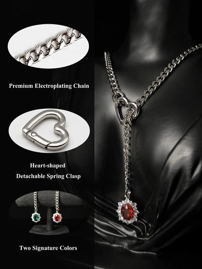 Ruby details zilver